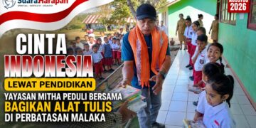 Cinta Indonesia Lewat Pendidikan: Yayasan Mitha Peduli Bersama Bagikan Alat Tulis di Perbatasan Malaka