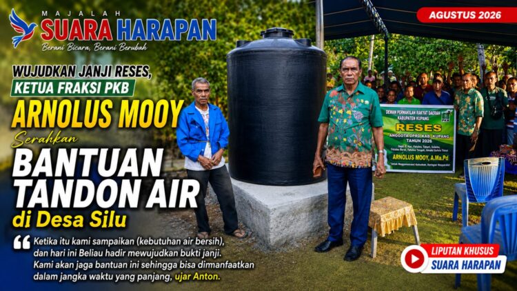 ​Wujudkan Janji, Ketua Fraksi PKB Arnolus Mooy Serahkan Bantuan Tandon Air di Desa Silu​