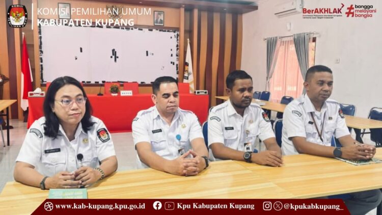 KPU Kabupaten Kupang Ikuti Monitoring Kehadiran Pejabat Manajerial oleh KPU RI