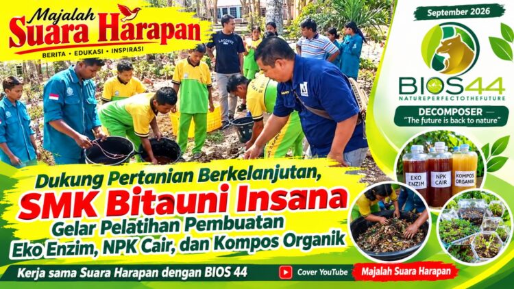 Dukung Pertanian Berkelanjutan, SMK Bitauni Insana Gelar Pelatihan Pembuatan Eko Enzim, NPK Cair, dan Kompos Organik