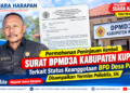 Permohonan Peninjauan Kembali Surat DPMD3A Kabupaten Kupang Terkait Status Keanggotaan BPD Desa Pariti Disampaikan Yermias Pellokila, SH.