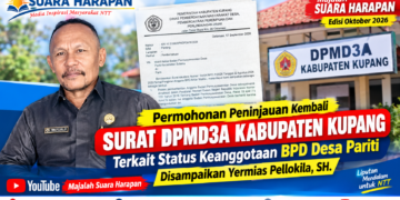 Permohonan Peninjauan Kembali Surat DPMD3A Kabupaten Kupang Terkait Status Keanggotaan BPD Desa Pariti Disampaikan Yermias Pellokila, SH.