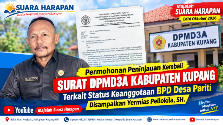 Permohonan Peninjauan Kembali Surat DPMD3A Kabupaten Kupang Terkait Status Keanggotaan BPD Desa Pariti Disampaikan Yermias Pellokila, SH.