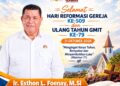 SELAMAT HUT KE-509 REFORMASI GEREJA & HUT KE-79 GMIT
