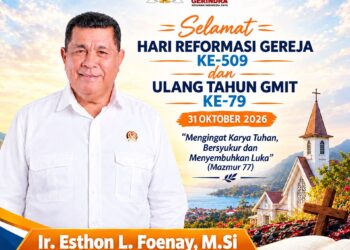SELAMAT HUT KE-509 REFORMASI GEREJA & HUT KE-79 GMIT