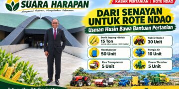 ​Dari Senayan untuk Rote Ndao: Usman Husin Bawa Bantuan ​Benih Jagung Hibrida: 15 Ton, tor Roda 2: 30 Unit, ​Handsprayer: 50 Unit, ​Pompa Air: 10 Unit, ​Rice Transplanter: 5 Unit, ​Power Thresher: 5 Unit