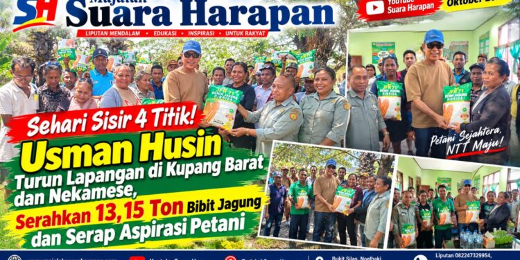​Sehari Sisir 4 Titik! Usman Husin Turun Lapangan di Kupang Barat dan Nekamese, Serahkan 13,15 Ton Bibit Jagung dan Serap Aspirasi Petani