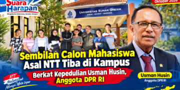 Sembilan Calon Mahasiswa Asal NTT Tiba di Kampus Berkat Kepedulian Usman Husin, Anggota DPR RI